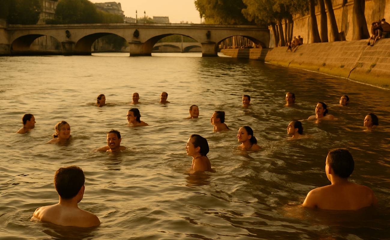 Seine Nehri 102 yıl sonra yüzmeye açıldı